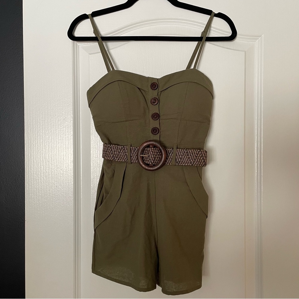 Revamped Button-Up Romper w Belt